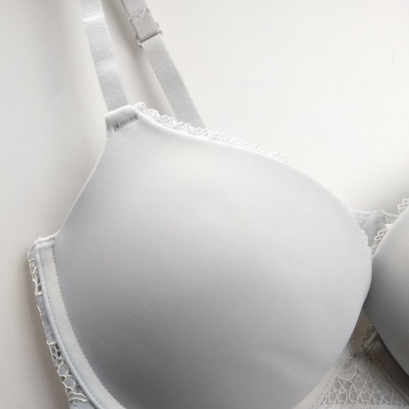 Auden Gray Plunge Push Up Bra Light Gray Target - Picture 3 of 12